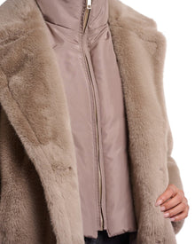 SOFT FAUX FUR COAT