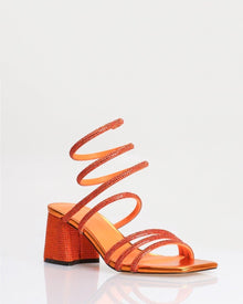 SPIRAL STRAP RHINESTONE MULES