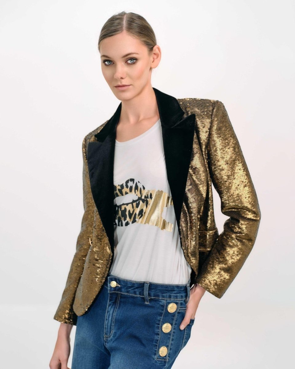 STATEMENT LIPS PRINT TOP - Nakhle.Ets - Tops & T-shirts