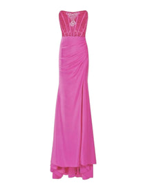 STRAPLESS CORSET LACE GOWN