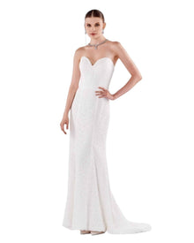 STRAPLESS LACE BRIDAL GOWN