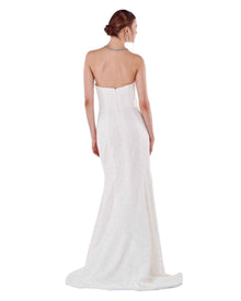 STRAPLESS LACE BRIDAL GOWN
