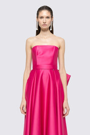 STRAPLESS SATIN GOWN - Nakhle.Ets - Dresses