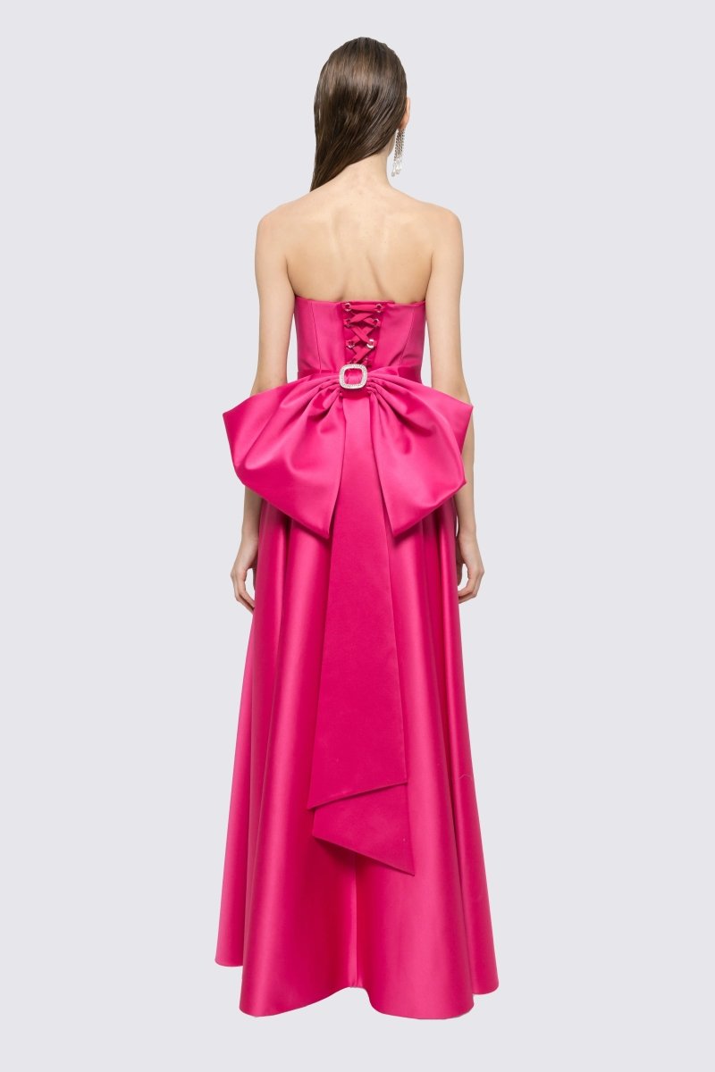 STRAPLESS SATIN GOWN - Nakhle.Ets - Dresses