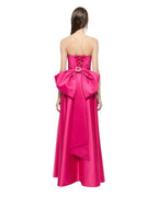 STRAPLESS SATIN GOWN