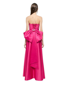 STRAPLESS SATIN GOWN