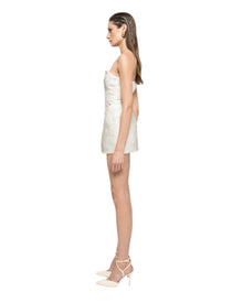 STRAPLESS TEXTURED MINI DRESS
