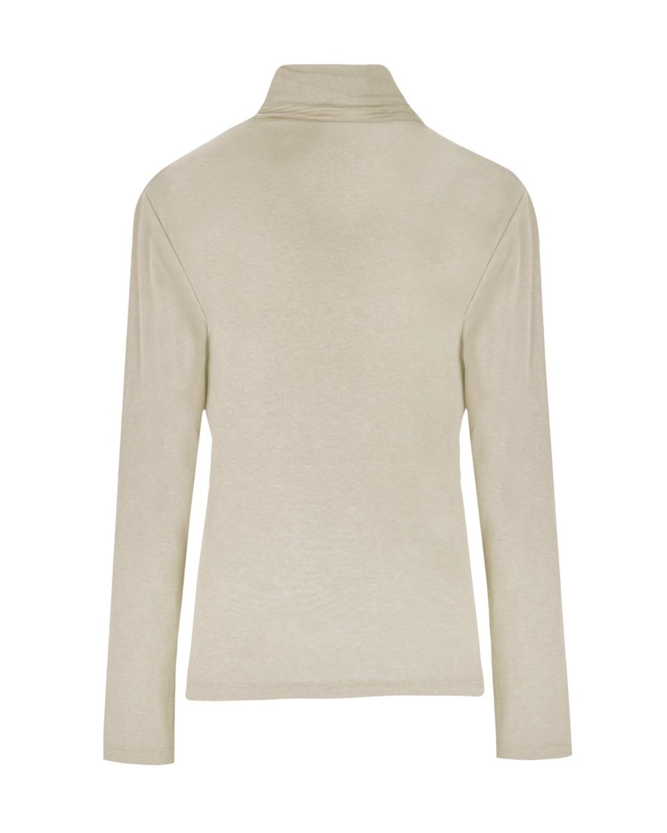 STRETCH JERSEY TURTLENECK