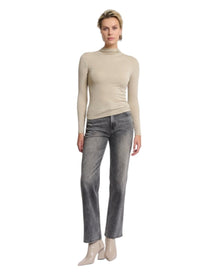 STRETCH JERSEY TURTLENECK