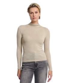 STRETCH JERSEY TURTLENECK
