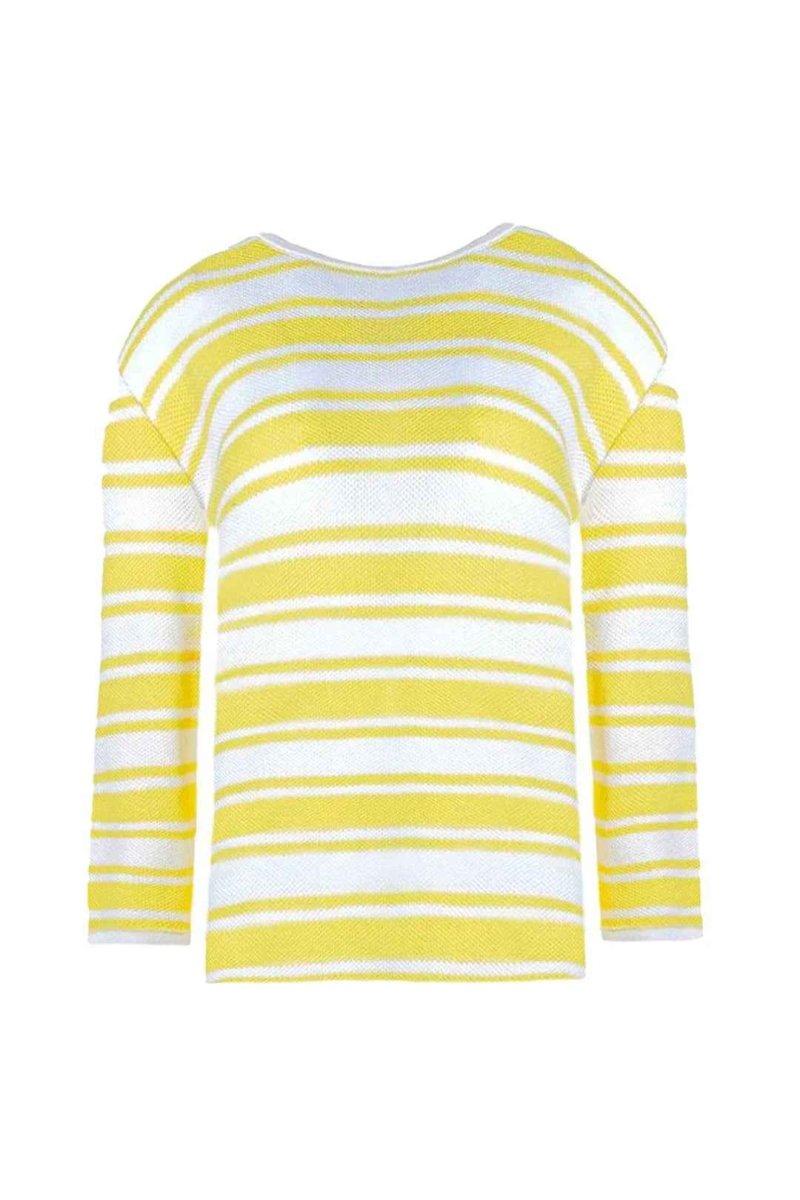 STRIPED TEXTURED KNIT BLOUSE - Nakhle.Ets - Blouse