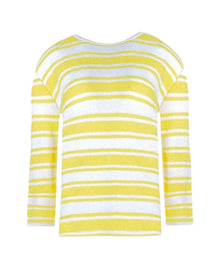 STRIPED TEXTURED KNIT BLOUSE