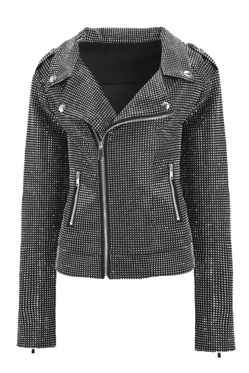 STUDDED BIKER JACKET - Nakhle.Ets - Jackets