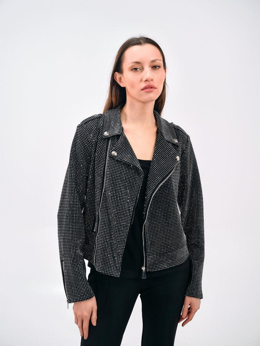 STUDDED BIKER JACKET - Nakhle.Ets - Jackets
