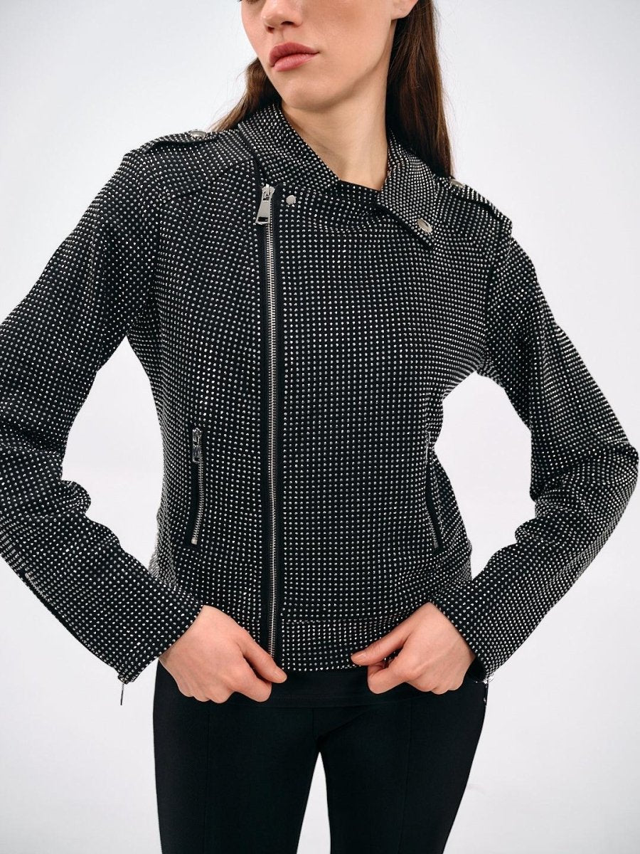 STUDDED BIKER JACKET - Nakhle.Ets - Jackets