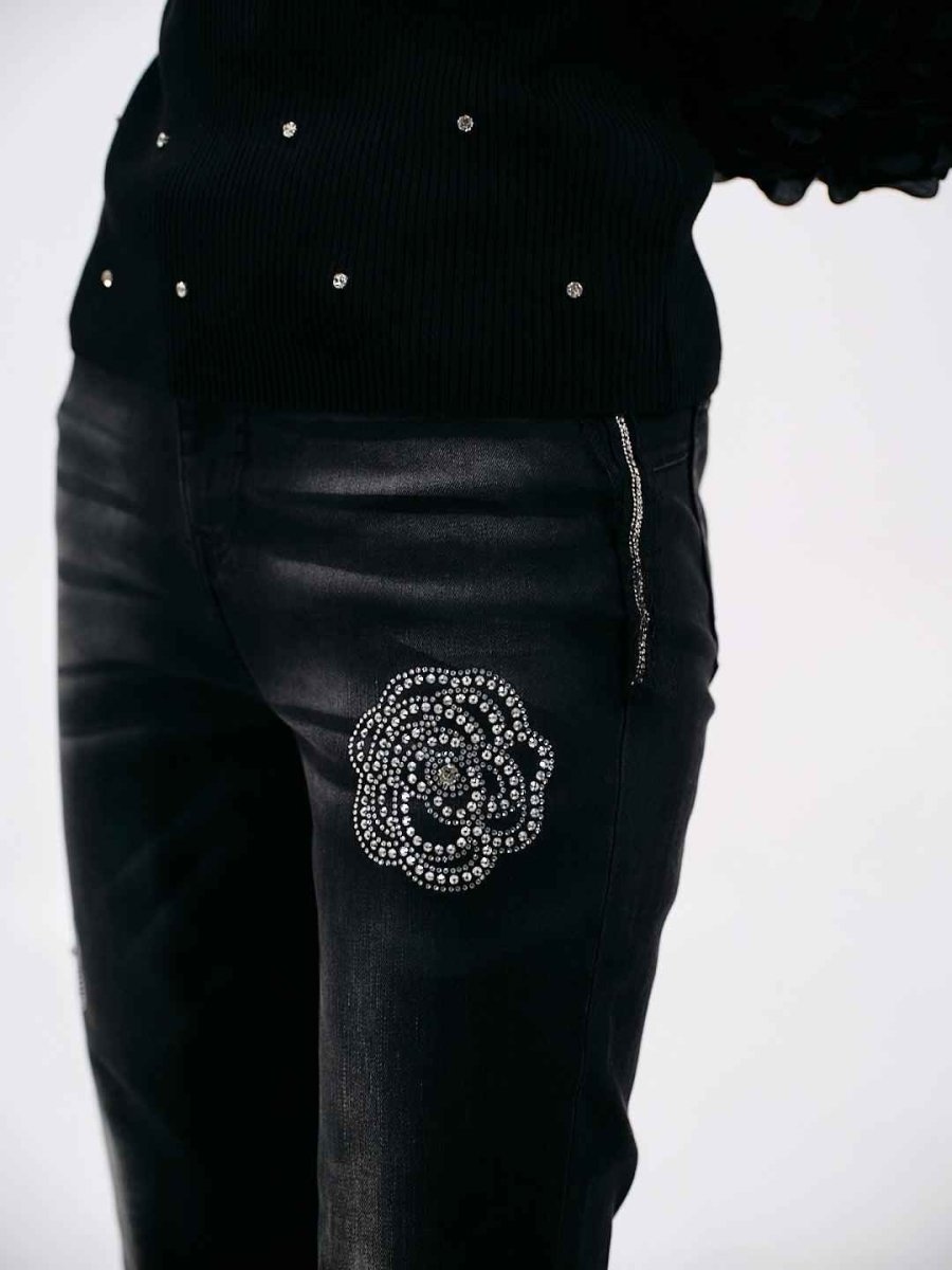 STUDDED HOODED SWEATSHIRT - Nakhle.Ets - Sweaters