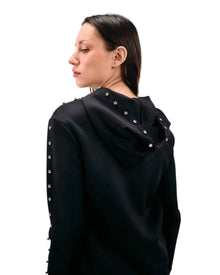 STUDDED HOODED SWEATSHIRT