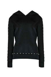 STUDDED HOODED SWEATSHIRT - Nakhle.Ets - Sweaters