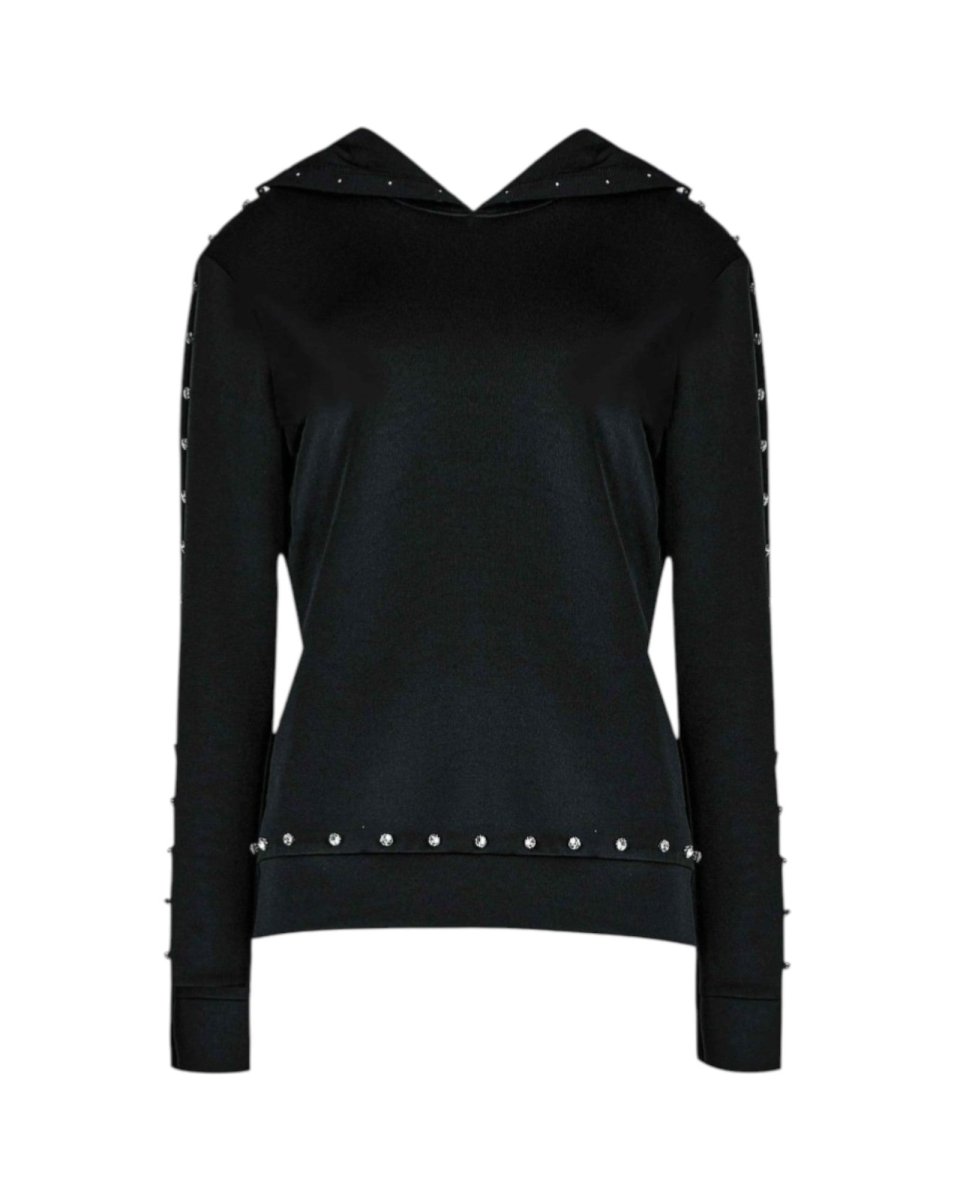 STUDDED HOODED SWEATSHIRT