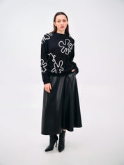 ABSTRACT EMBROIDERY SWEATER