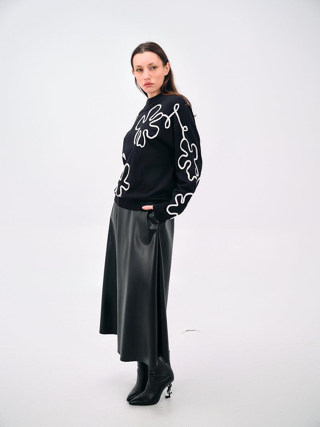 ABSTRACT EMBROIDERY SWEATER