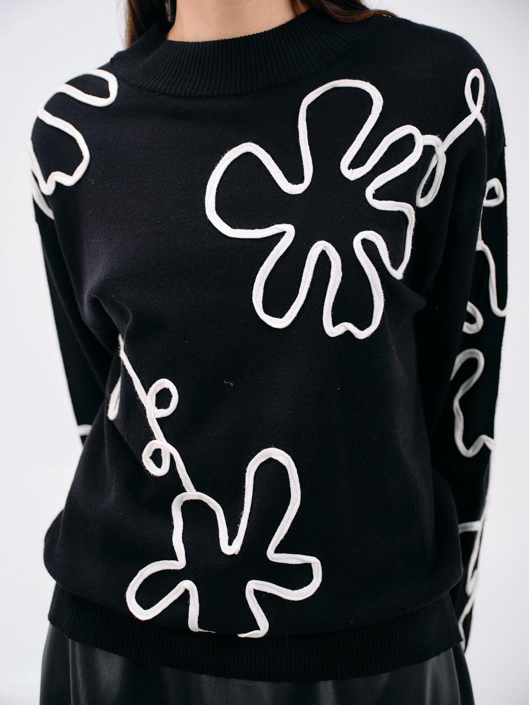 ABSTRACT EMBROIDERY SWEATER