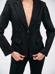 BEADED EMBELLISHED BLAZER