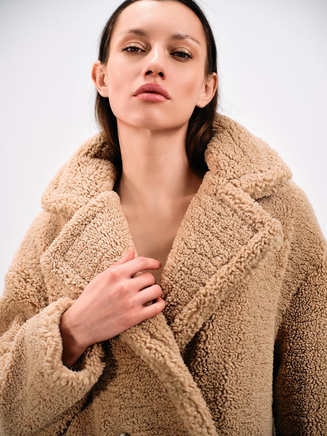 FAUX SHEARLING COAT