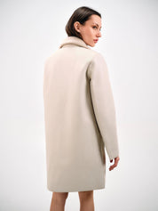 DOUBLE-BREASTED SHEARLING COAT