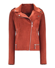 SUEDE ZIP BIKER JACKET - Nakhle.Ets - Jackets