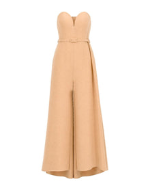 SWEETHEART BELTED EVENING DRESS