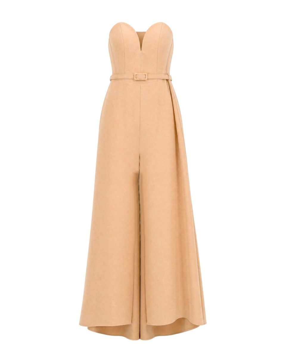 SWEETHEART BELTED EVENING DRESS