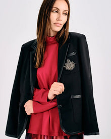TAILORED BLAZER WITH EMBLEM DETAIL