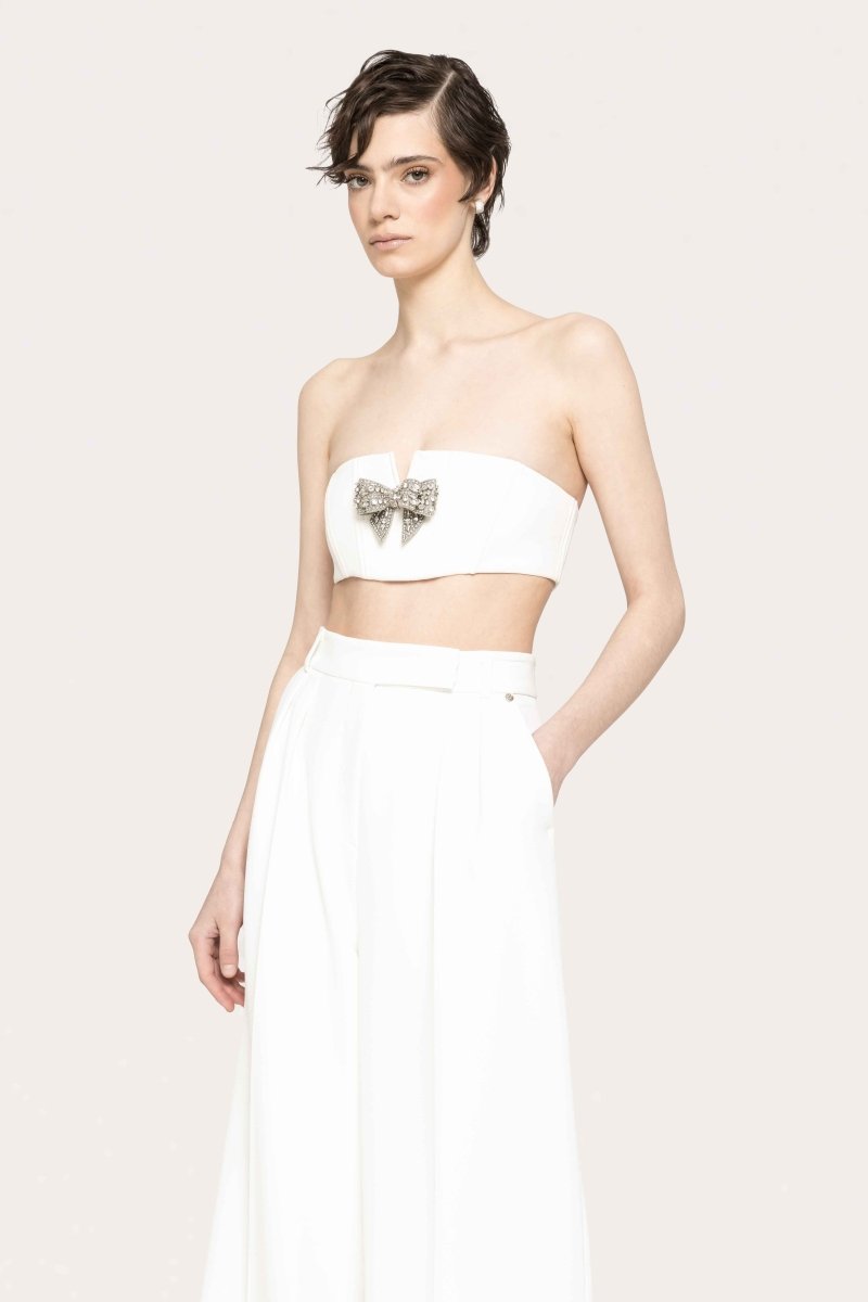 TAILORED WIDE - LEG PANTS