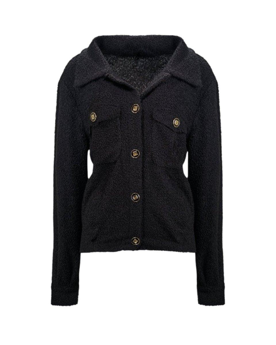 TEXTURED BUTTON-UP JACKET
