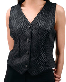 TEXTURED BUTTON-UP VEST
