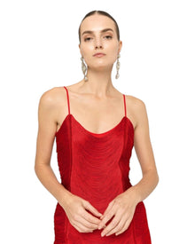 TEXTURED MIDI DRESS