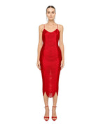 TEXTURED MIDI DRESS - Nakhle.Ets - Dresses