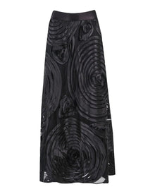 TEXTURED ORGANZA MAXI SKIRT