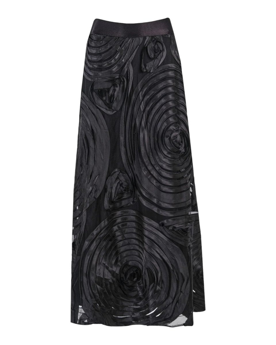 TEXTURED ORGANZA MAXI SKIRT
