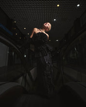 TEXTURED ORGANZA MAXI SKIRT - Nakhle.Ets - Long Skirts