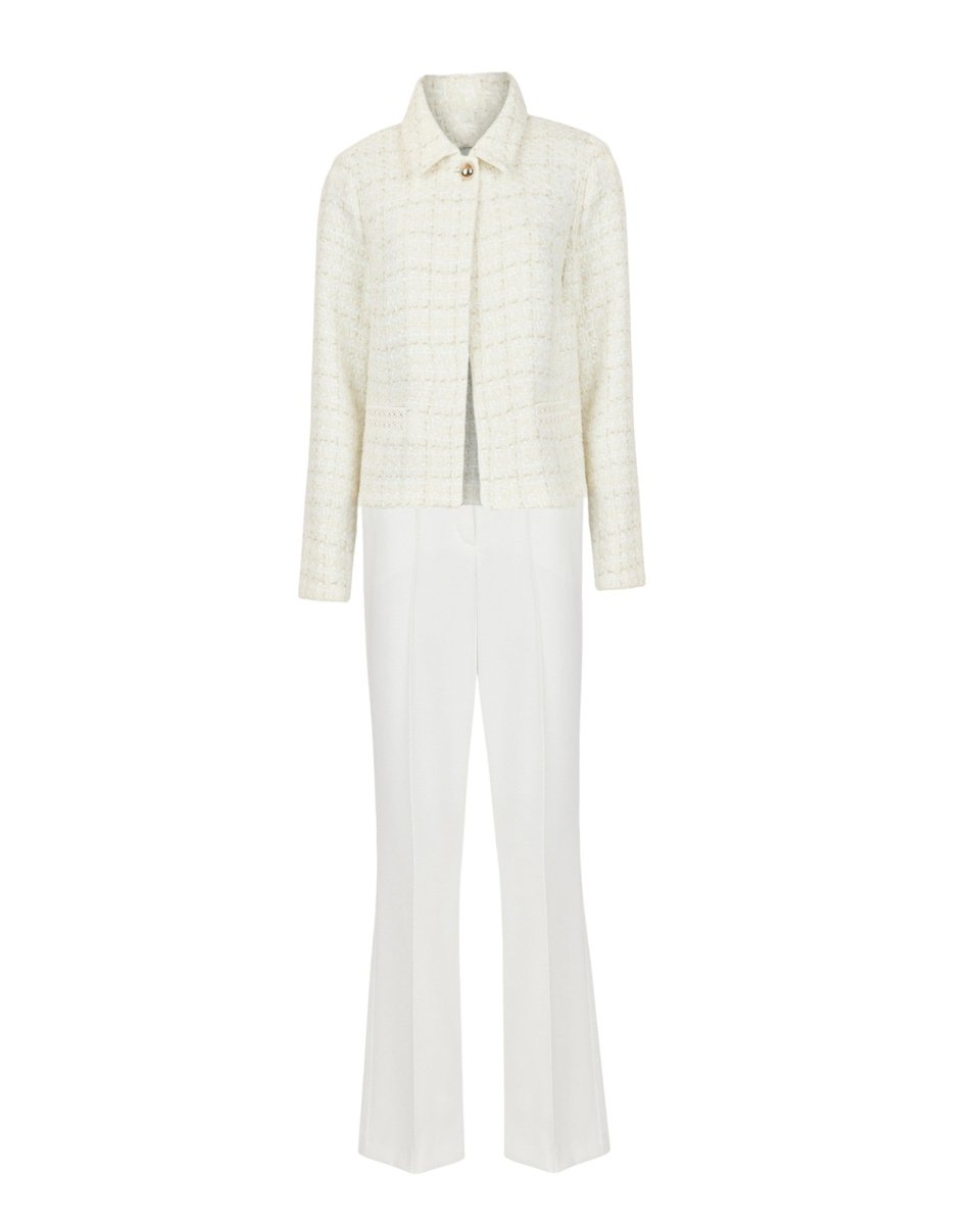 TEXTURED TAILORED TWO-PIECE SET