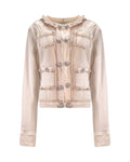 TEXTURED TWEED - STYLE DENIM JACKET
