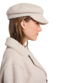 TEXTURED WOOL-BLEND CAP