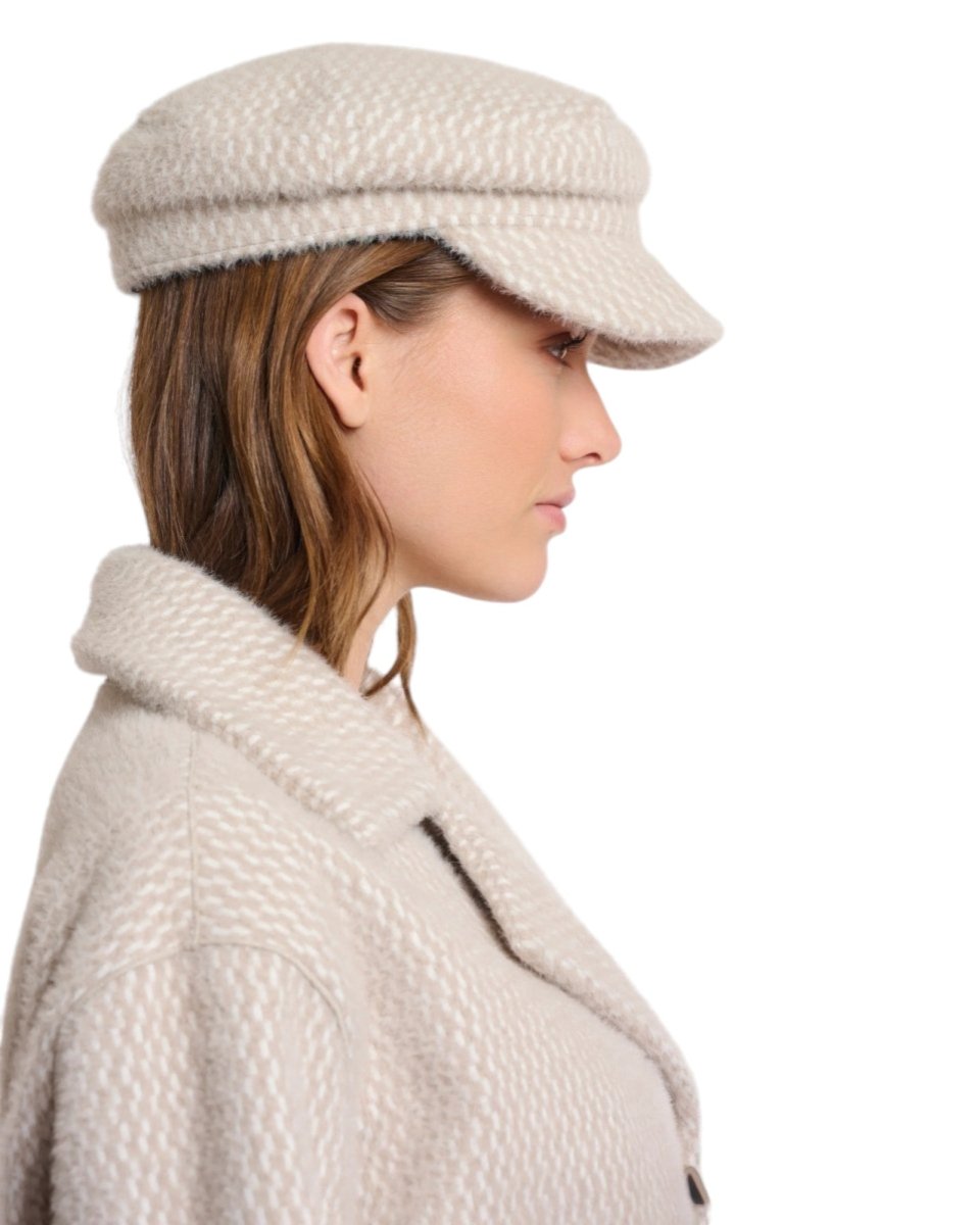 TEXTURED WOOL-BLEND CAP