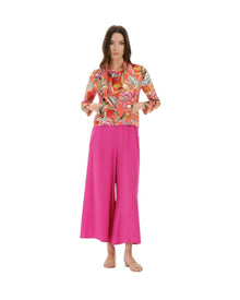 TROPICAL BLOOM SHORT-SLEEVE TOP