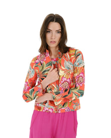TROPICAL FLORAL ZIP JACKET