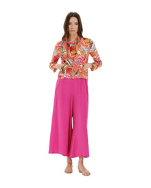 TROPICAL FLORAL ZIP JACKET