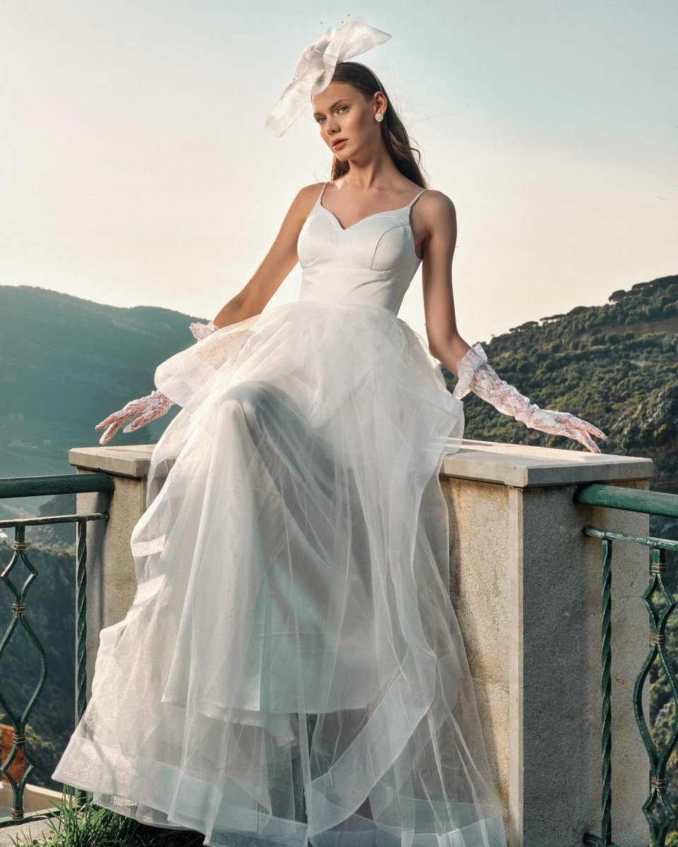 TULLE CORSET STRAP GOWN