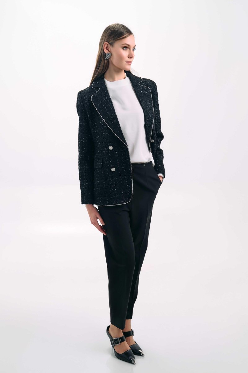 TWEED DOUBLE - BREASTED BLAZER - Nakhle.Ets - Blazers